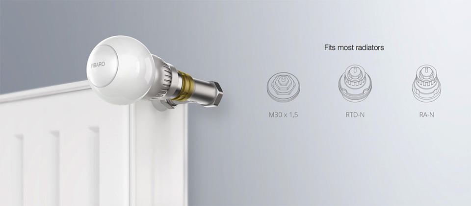 Fibaro-controlled radiator
