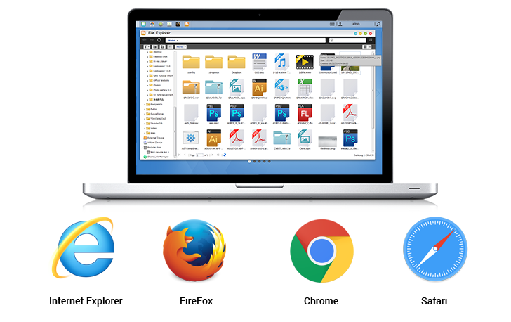 Acceso desde navegadores facil y rapido Asustor
