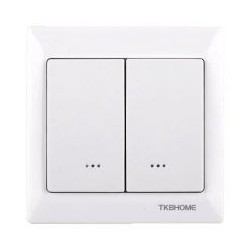 Interruptor empotrable de doble tecla de TKB Home