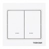 TKB In&iacute;cio TZ57 tecnologia de interruptor de rel&eacute; duplo recesso Z-Wave + BRANCO