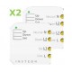 Pack 2x Insteon Microm&oacute;dulo para subida y bajada de persianas, toldos y estores motorizados. Micro Open-Close