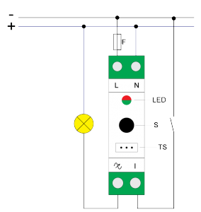 Qubino din dimmer esquema electrico