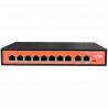 Wi-Tek WI-PS510V switch 8FE PoE+2FE UPLINK 802.3af/at hasta 65W