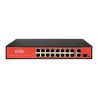 Wi-Tek WI-PS518GV Switch PoE AT-AF 48 V 16 portas 10/100 Mbps + 2 portas 10/100/1000 Mbps + 1 Slot SFP